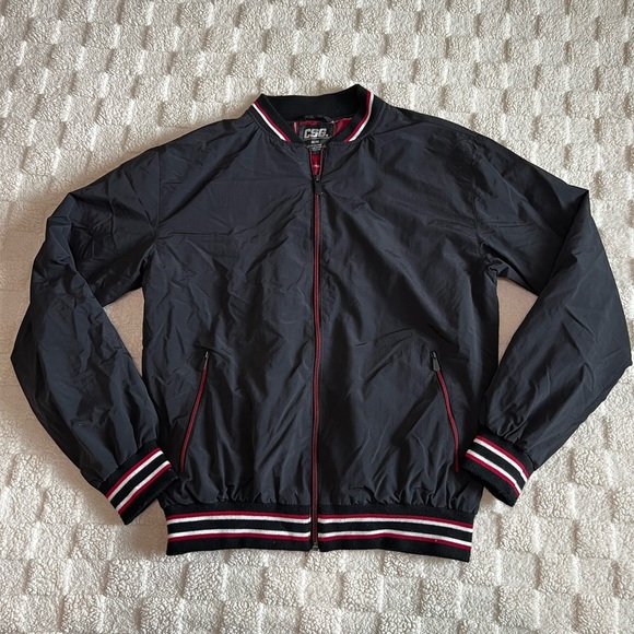 CSG Champs Sporting Goods Black And Red Bomber Jacket Size Mens Medium - Picture 8 of 8
